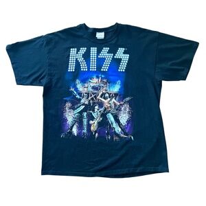 Deadstock 2010 Philcos KISS Band On Stage Rock Concert Black T Shirt XL